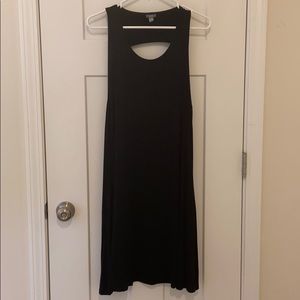 Open back black dress